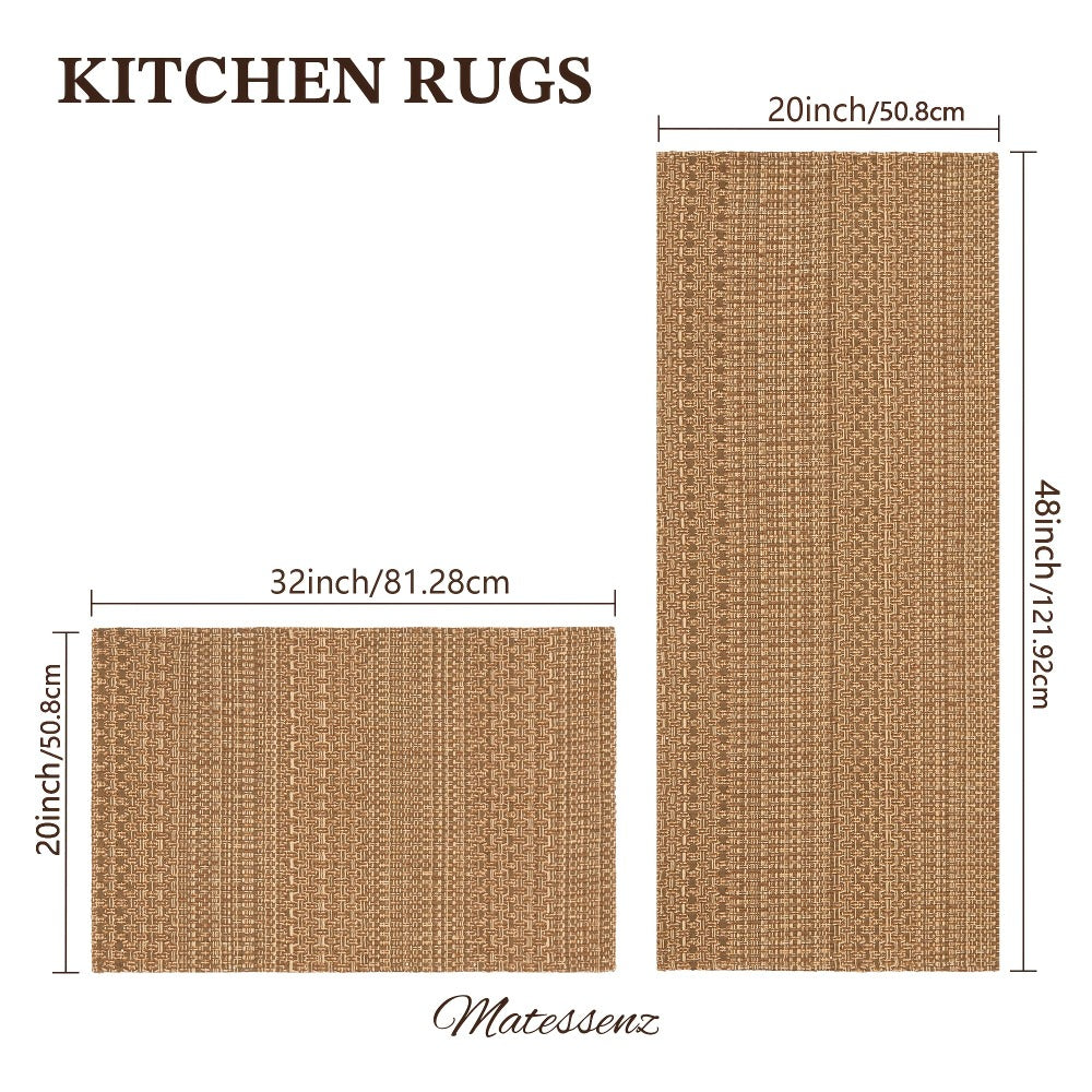 Washable Area Rug Non-Slip Rubber Backed Braided Woven Cotton Kitchen Mat Indoor Entryway Living Room Bedroom Floor Rug Multi-Size