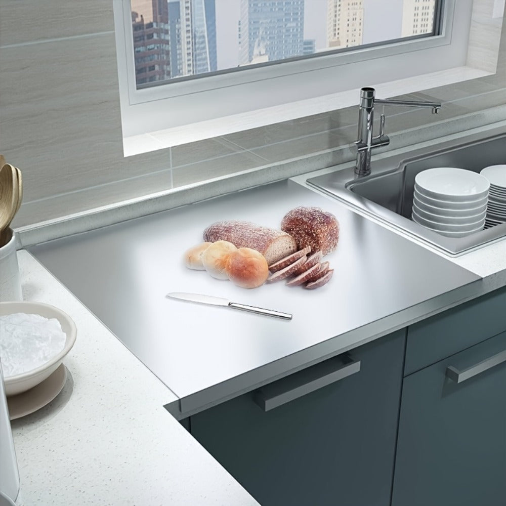 Stainless Steel Cutting Board ¨C Rustproof Rolling Butcher Block Meal Prep Mat, 2 Sizes