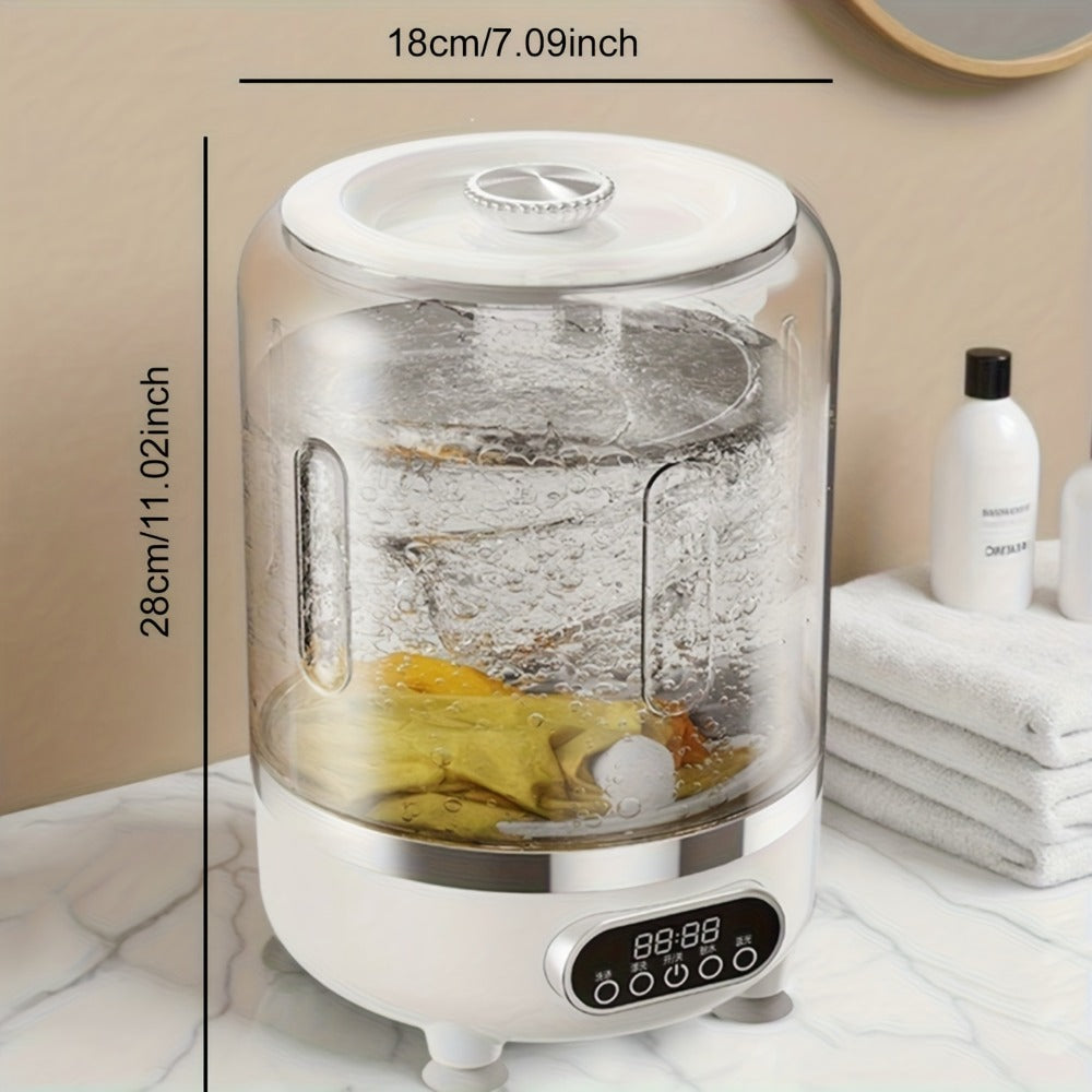Portable Mini Washing Machine Wash & Dry All-in-One, Blue Light Sterilization, Flexible Drainage, Compact Travel Laundry Washer for Dorm Apartment Camping RV