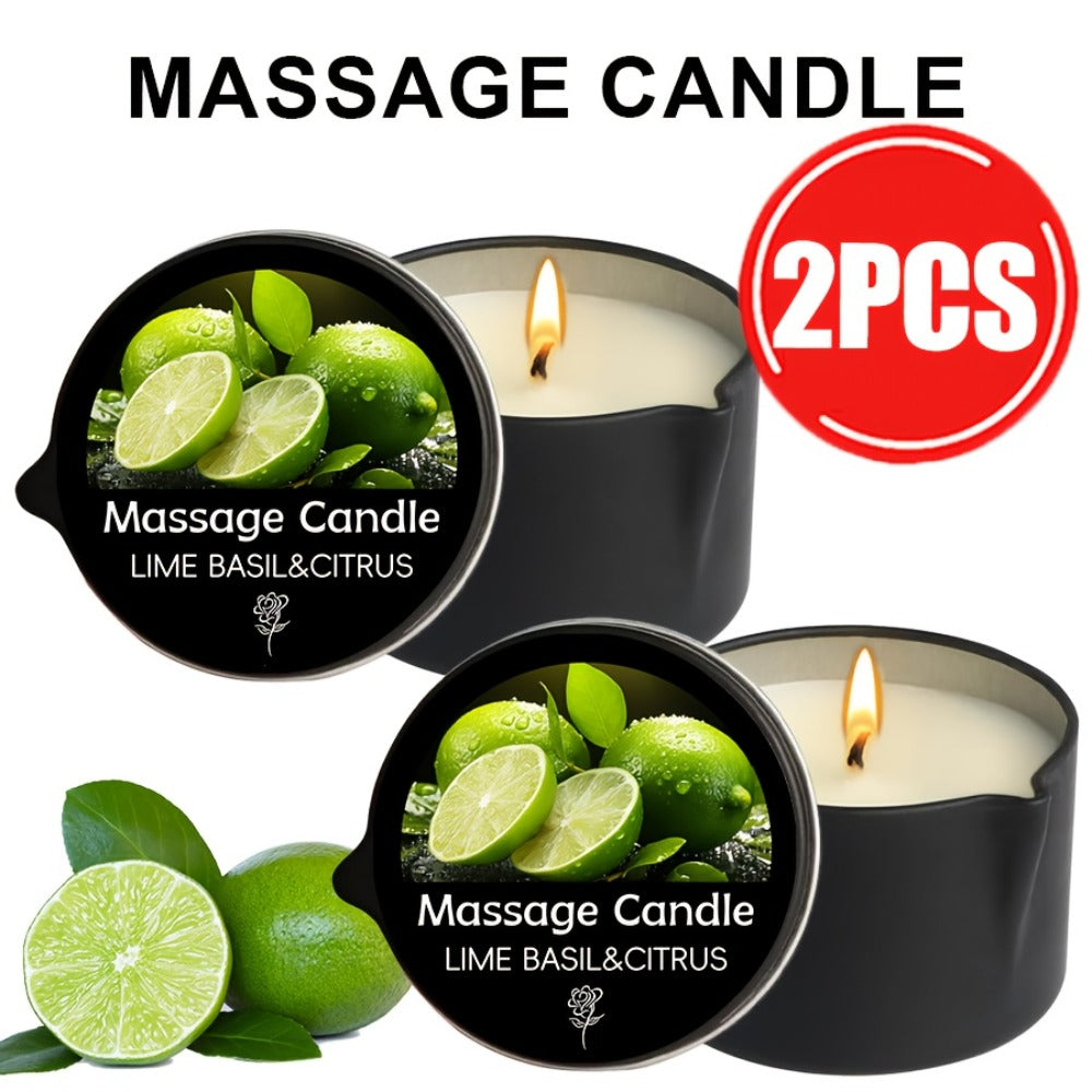 Scented Massage Candle 2-in-1 Soy Wax Essential Oil Body Lotion 20+ Scents 1pc 2pcs 6pcs Spa Nail Salon Pedicure Wedding Valentine Christmas Gift for Women
