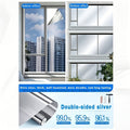 One Way Window Privacy Film Static Cling No Glue UV Blocking Heat Control Reflective Mirror Film for Home Office Bathroom, 12 Mil, Black Blue Gray Silver