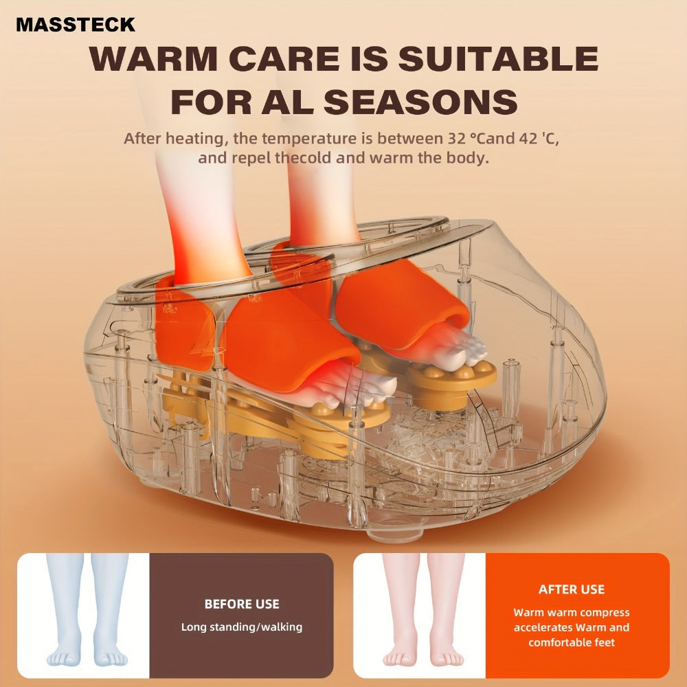 Shiatsu Foot Massager Machine with Heat ¨C Deep Kneading Electric Foot Massager for Plantar Fasciitis, Tired Muscles & Arch Pain Relief | Fits Men Up to Size 12 | Home & Office Use | Gift for Mom, Dad & Seniors