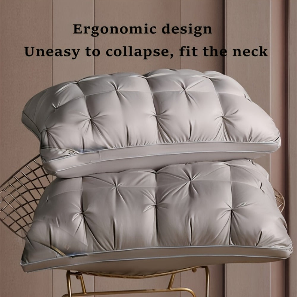 Hotel Quality Bed Pillows Ultra Soft Polyester Fill for Side Back Stomach Sleepers Machine Washable Luxury Sleep Pillow Set