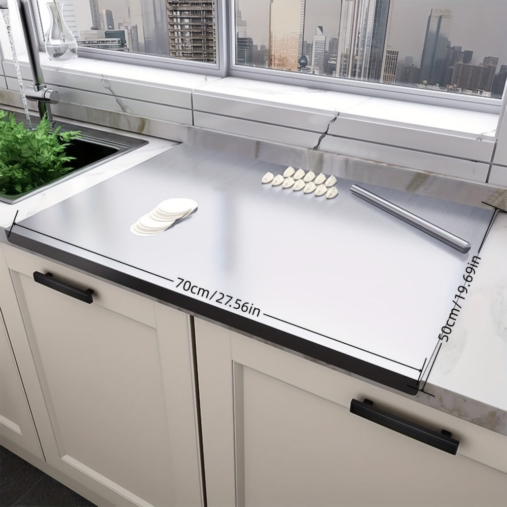Extra Large Stainless Steel Cutting Board ¨C Multi-Use Kitchen Chopping Board, Easy to Clean & Store, Multiple Sizes