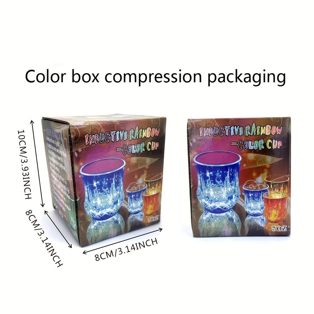 LED Glowing Cups Liquid Activated Light Up Tumblers Multicolor Flash Crystal Wine Glasses for Bar Party Decor 4 Pack 6 Pack