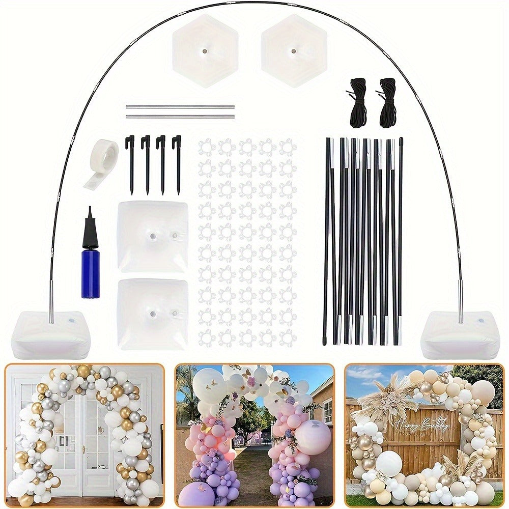 Balloon Arch Kit with Base Stand ¨C Adjustable Floor Arch Stand, Water Fillable Base, Pump & Clips Included, 108x96in for Birthday Wedding Graduation Halloween Christmas Party Decorations