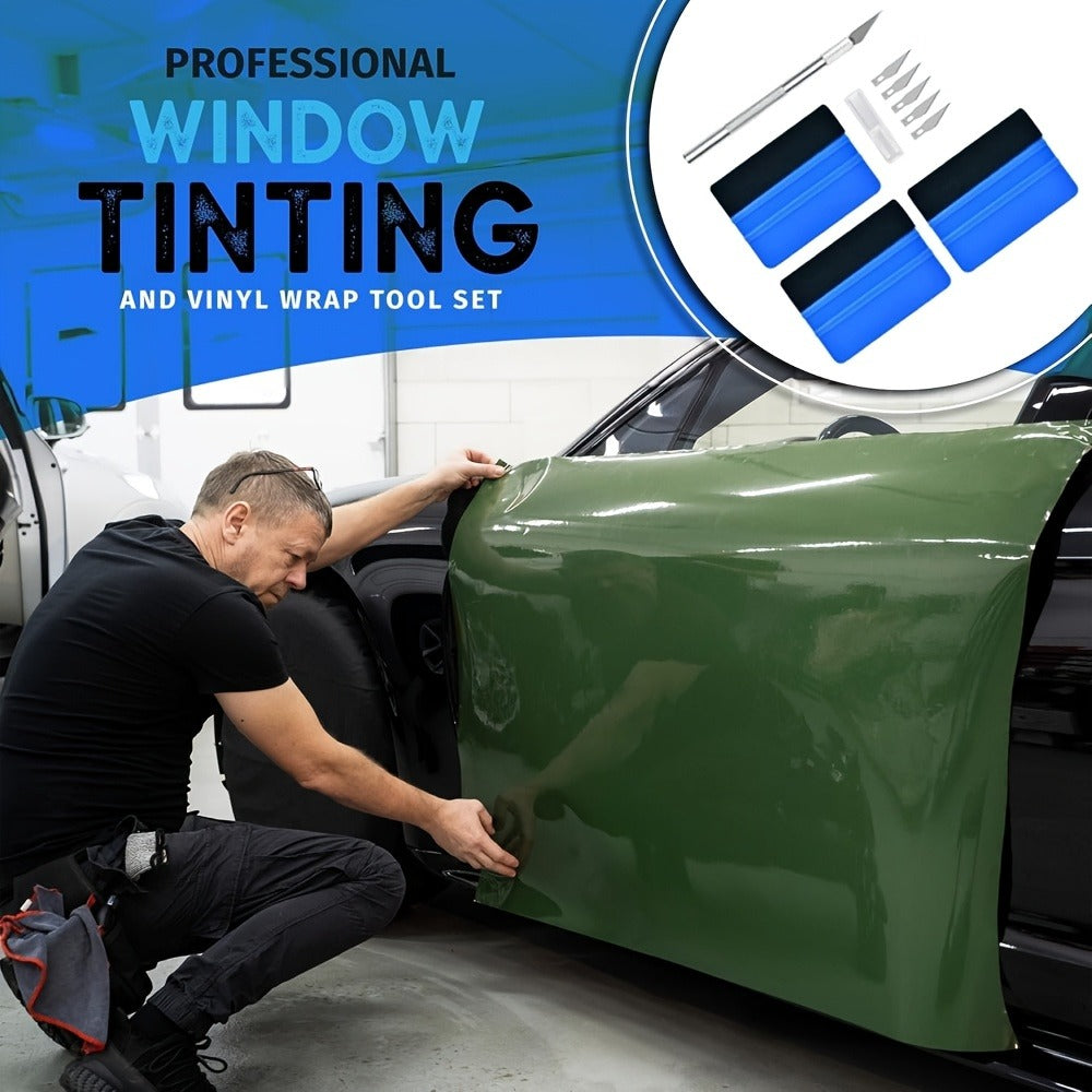 Car Window Tint Film Tool Kit 19/31pcs, Auto Window Film Installation Set with Squeegee Scraper, Plastic & Cowhide Scraper, Water Removal Tools for Car Wrap, Color Change & Transparent Film Application