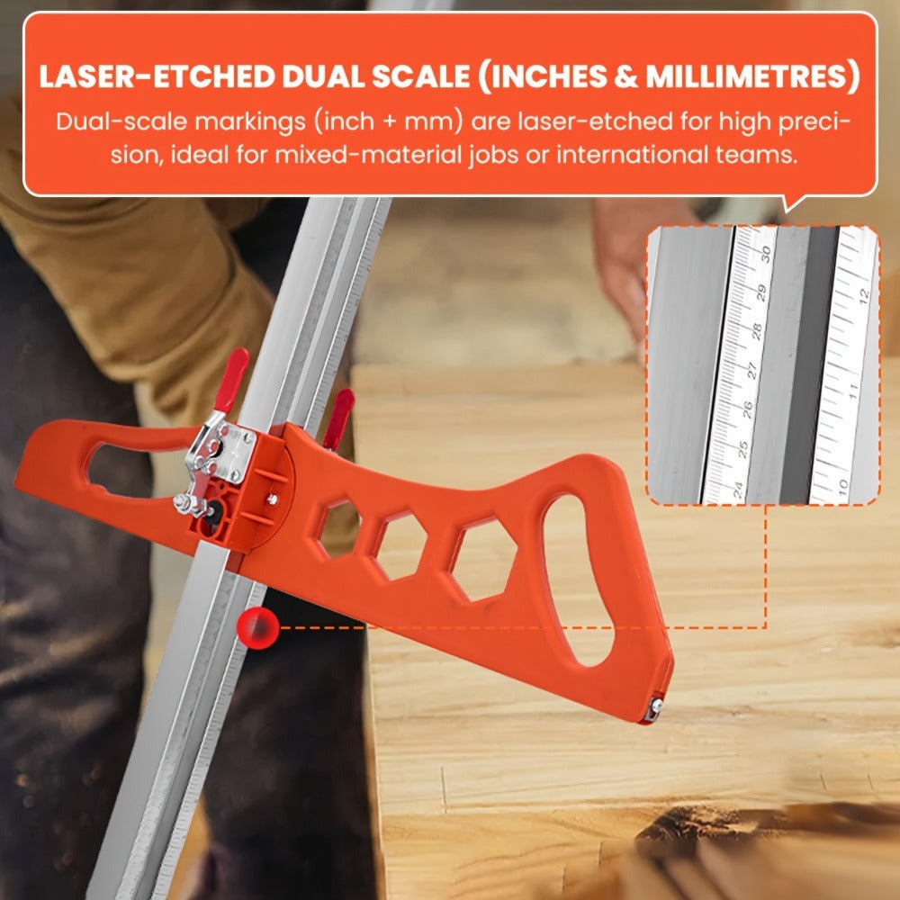Drywall Scoring Knife 23-Wheel Foldable Gypsum Board Cutter with Adjustable Guide & Ergonomic Handle ¨C Manual Precision Cutting Tool for DIY Home Renovation Construction No Power Needed