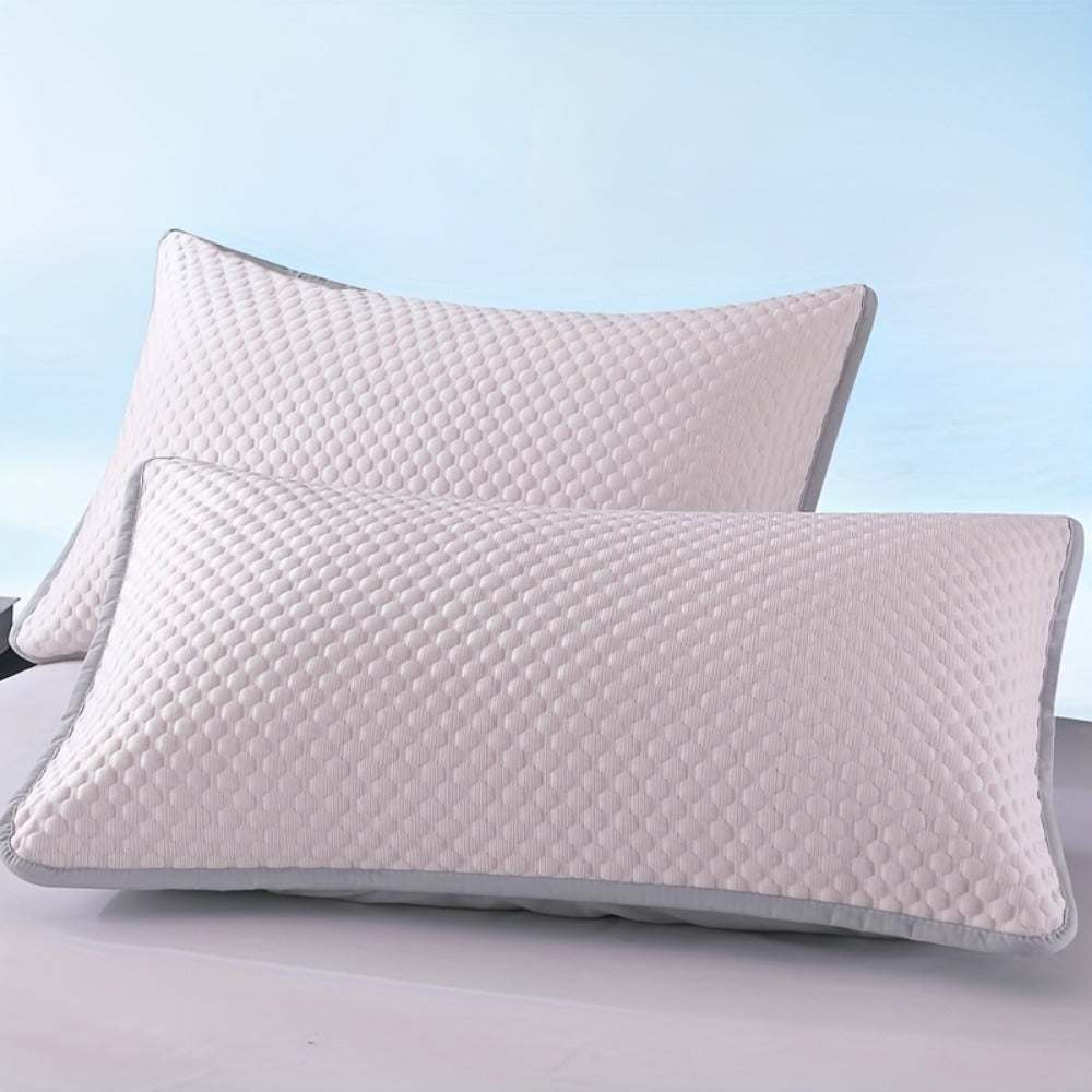 Cooling Pillow Cases 2-Pack 3D Ice Bean Texture ¨C Soft Polyester Pillowcases for Summer | Machine Washable | Cool Sleep Bedroom Pillow Covers | 18.9¡± x 29.13¡± | No Insert