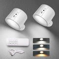 Rechargeable Wall Sconce LED Reading Light - GVTCO Magnetic 360¡ã Rotation Wall Lamp with Remote Control, 3 Color Temperatures, Dimmable, 1200mAh Battery, USB-C Charging for Bedroom, Bedside & Hallway