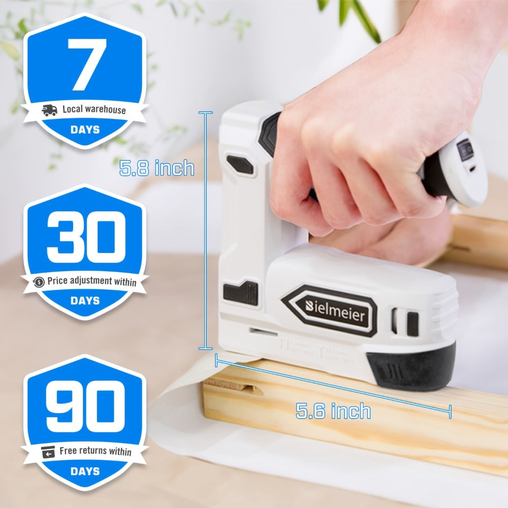 Cordless Stapler Brad Nailer 2-in-1 4V / 20V No Compressor ¨C Lightweight with Battery, Charger & 1600pcs Nails & Staples, for Carpentry, Home Improvement, Upholstery & DIY ¨C Multiple Colors & Upgrade Versions