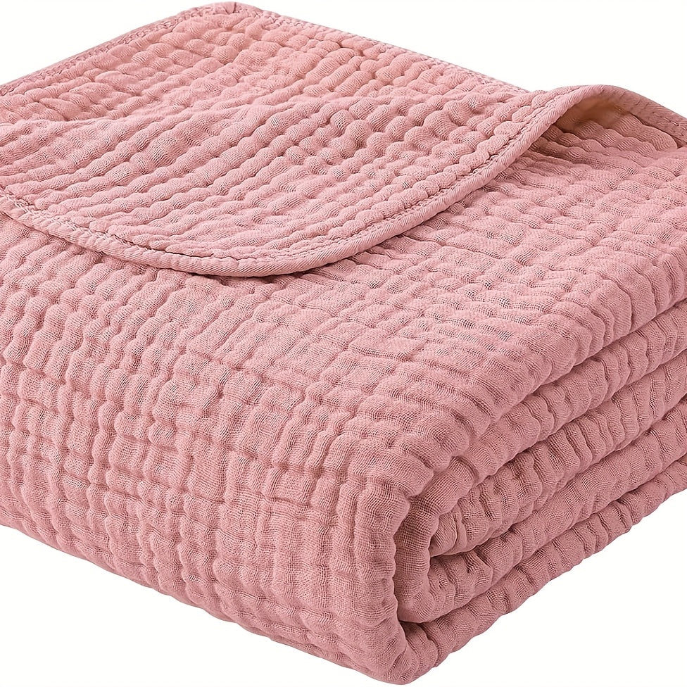 Morandi Cotton Muslin Blanket 6-Layer ¨C Soft Gauze Throw for Couch & Bed, Lightweight Breathable All Season, Machine Washable, 6 Colors