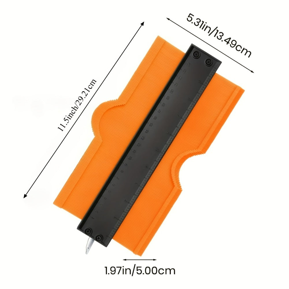Contour Gauge Profile Shape Replicator Tool 2-Pack Adjustable Precision Irregular Shape Measuring Ruler for Woodworking Tile Carpet Laminate Corners DIY Projects