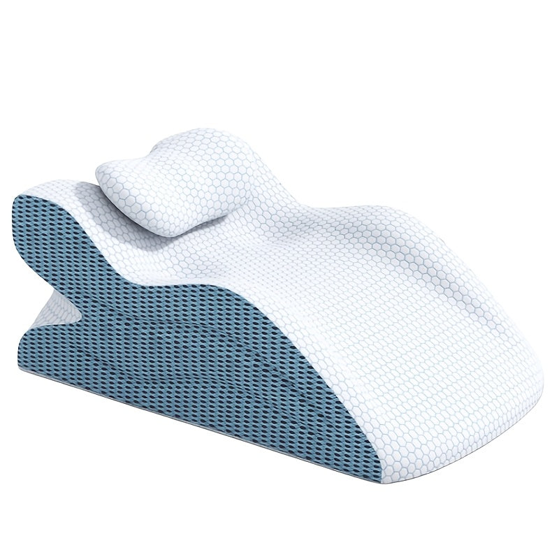 Memory Foam Pillow Ergonomic Support 2 Styles Multi-Functional Breathable for Side Sleeping Back Sleeping Prone Position Removable Washable Pillowcase Back Support
