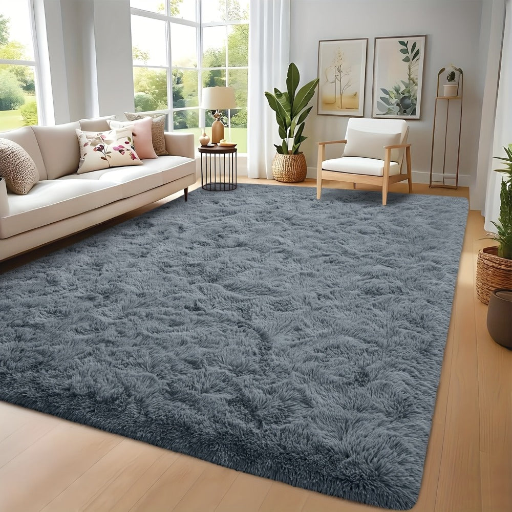 Tie-Dye Shaggy Fluffy Area Rug Non-Slip Machine Washable ¨C Soft Plush Fuzzy Carpet for Bedroom, Living Room, Hallway & Dorm ¨C 6 Colors, 4 Sizes: 2x6, 3x5, 6x9, 8x10 Ft