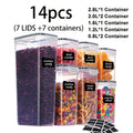 Food Storage Containers with Flip Top Lids - Airtight Plastic Jar Set for Pantry Kitchen Organization, Includes Reusable Labels and Marker, Dishwasher Safe, Available in 6, 12, 14, 20, 48 and 84 Piece Sets for Home Travel and Outdoor Use