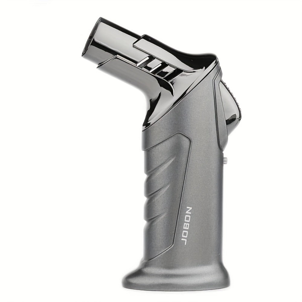 Butane Torch Lighter with Gift Box - Jobon Adjustable Flame Kitchen Torch, BBQ Camping Lighter for Men, Child Safety Lock, Windproof Refillable Jet Flame, Holiday Birthday Gift (Gas Not Included)