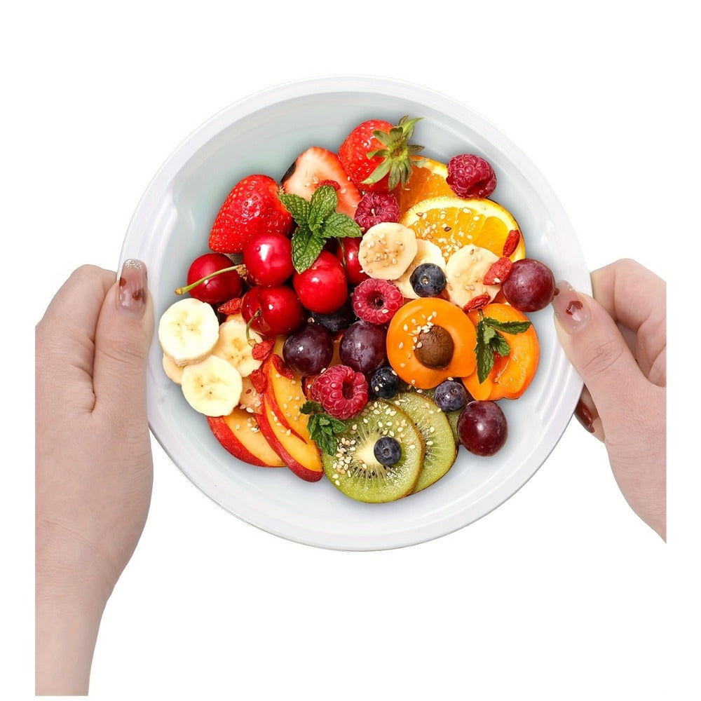 Plastic Bowls 120 Pack 13oz Disposable Serving Bowls with Football Print for Party Wedding Picnic BBQ Ice Cream Salad Snack Soup Red Yellow Green