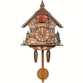 European Cuckoo Wall Clock Battery Operated - Fine Carved Handmade Wooden Clock with Hourly Cuckoo Sound 7AM-9PM, Vintage Home Decor Gift