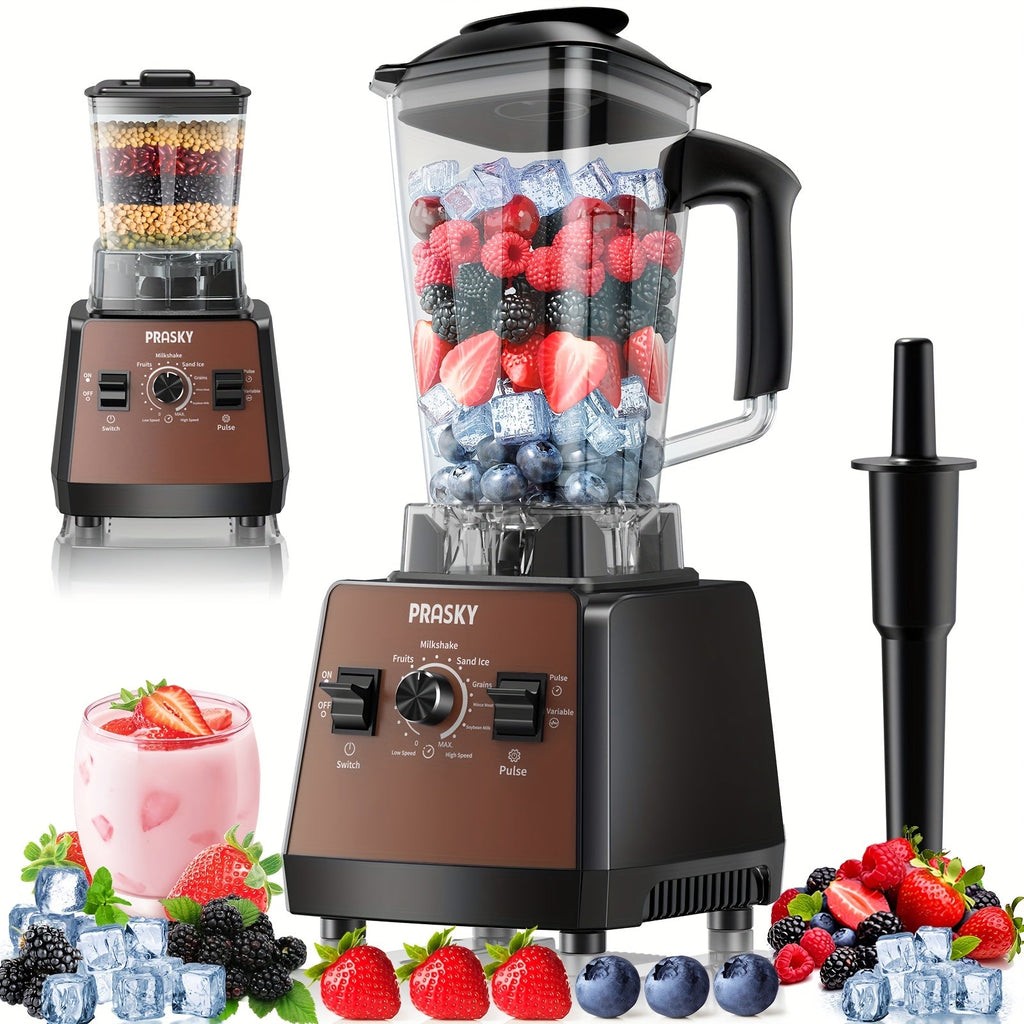 Professional Blender for Kitchen 68oz 25000RPM 2400W - Countertop Smoothie Blender with 2 Containers Stainless Steel Blade Variable Speed Pulse for Ice Frozen Fruit Juice Shakes 7 Colors