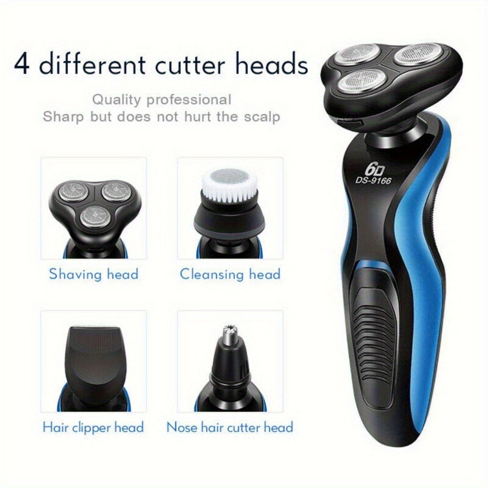 Electric Shaver for Men 4-in-1 ¨C USB Rechargeable Electric Razor & Beard Trimmer Kit for Wet & Dry Shaving, Portable Grooming Set, Perfect Father's Day Gift for Dad, Husband & Male Friends