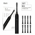 Rechargeable Electric Toothbrush 6 Cleaning Modes with 8 Brush Heads - USB Charge, Soft Bristles, Portable for Travel & Home Use, Oral Care Toothbrush for Men & Women - Black / White / Pink