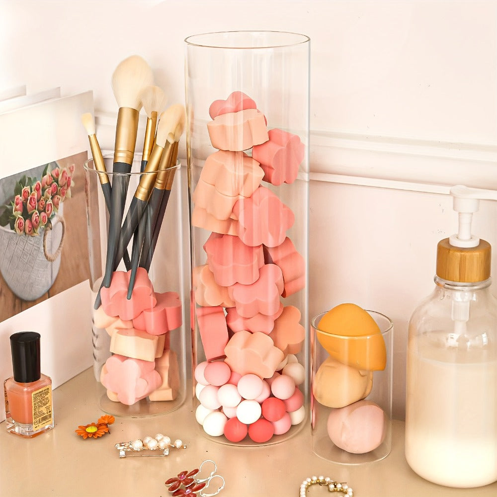 Glass Cylinder Vases 24 Pack Clear 4 8 12 Inch Tall Bulk Set for Wedding Centerpieces Floating Candle Holders Flower Vase DIY Candle Making Table Decor Home Decoration
