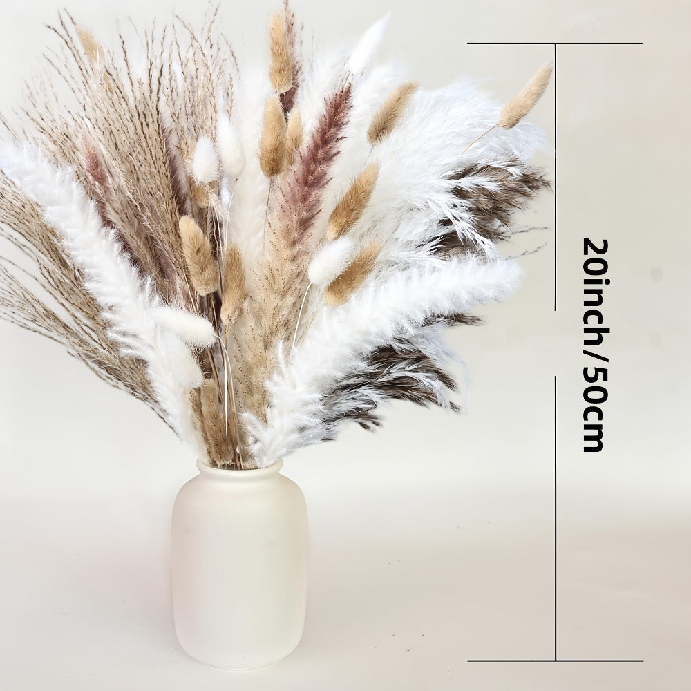 Dried Pampas Grass Decor Bouquet ¨C Natural Fluffy Pampas Stems for Boho Wedding Centerpiece, Living Room Vase Filler, Nursery & Home Decor, Aesthetic Dried Flowers Arrangement, 110 or 300 Pcs
