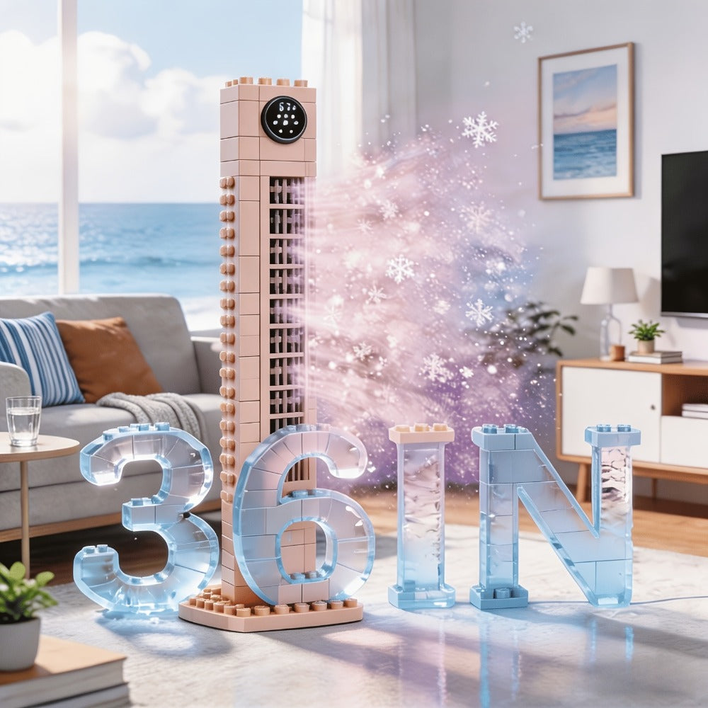 Tower Fan 35-Inch Bladeless 85¡ã Oscillating Standing Floor Fan 3-Speed Quiet Cooling with 12H Timer for Bedroom Office Living Room Home