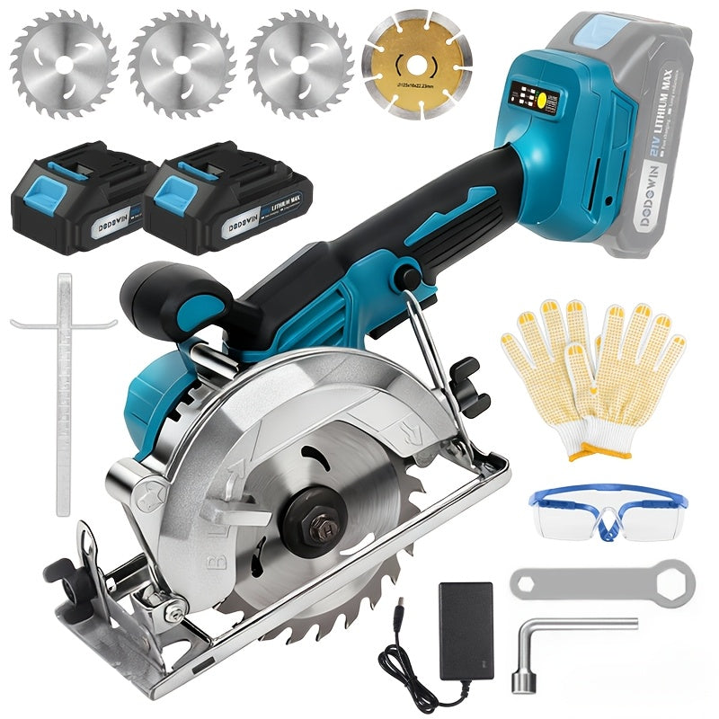 Brushless Circular Saw Kit 21V Cordless, Battery & Charger Included, Adjustable 45¡ã Bevel Cutting, Saw Blades Included, Variable Speed, Compact & Lightweight for Woodworking & Home Projects