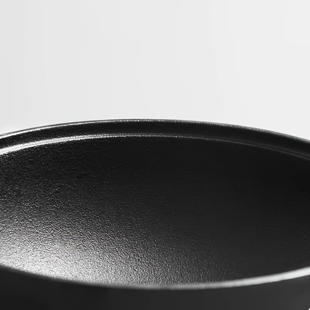 Cast Iron Wok Skillet Non-Stick Deep Stir Fry Pan with Dual Handles - Heavy Duty Uncoated Traditional Cooking Pot Multi-Size 9.84 10.62 11.81 12.59 Inch for Home Outdoor Grilling Baking