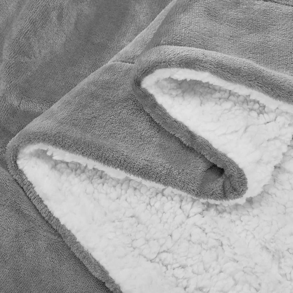 480GSM Sherpa Fleece Blanket ¨C Double-Sided Heavy Warm Throw for Couch, Bed & Travel, Reversible All Season, 13 Colors, 3 Sizes