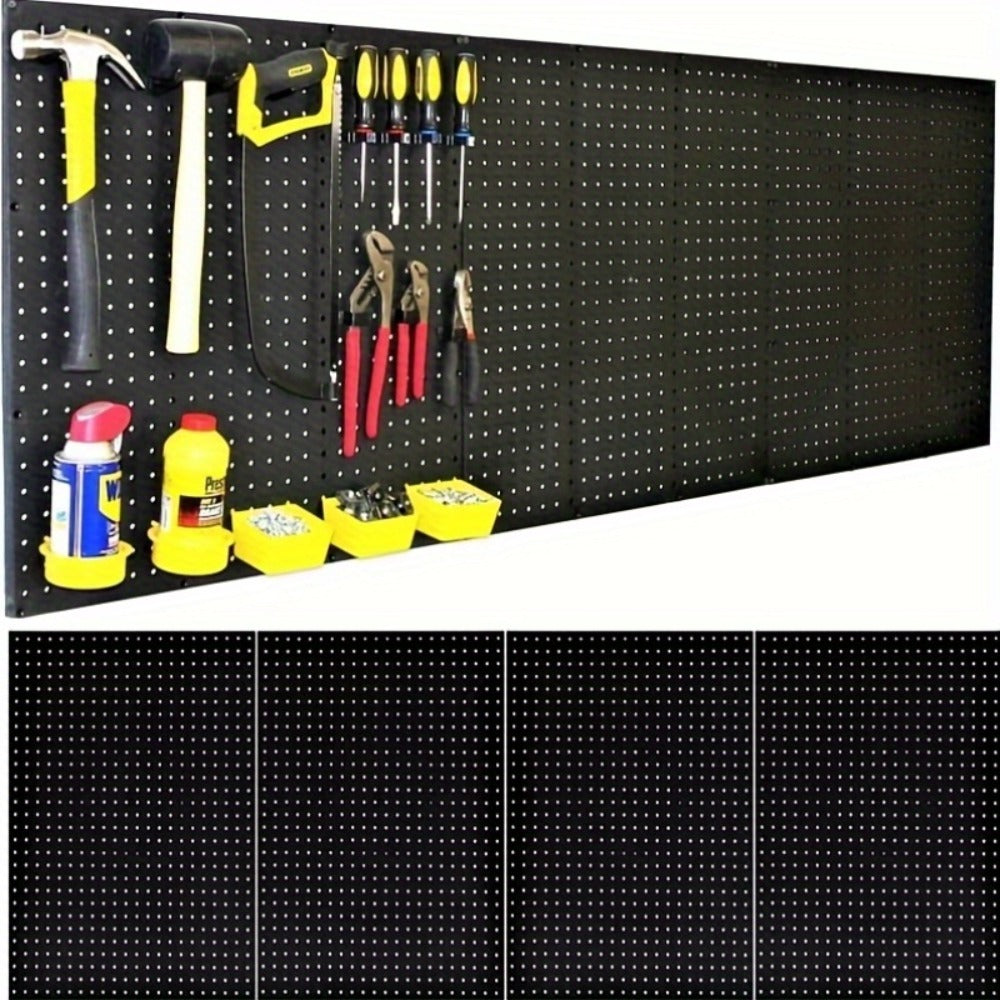 Pegboard Wall Organizer with Metal Hooks - Heavy Duty Garage Tool Storage Board for Workshop Warehouse Wall Mount - Space Saving Tool Rack System for Garage Organization