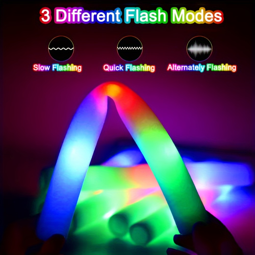 LED Glow Sticks Party Set ¨C Foam Glow Sticks with 3 Light Modes, Glow Glasses, Headbands & Finger Lights for Rave, Wedding, Birthday, Concert, Halloween, Christmas & New Year Party Supplies, 11/36/52pcs