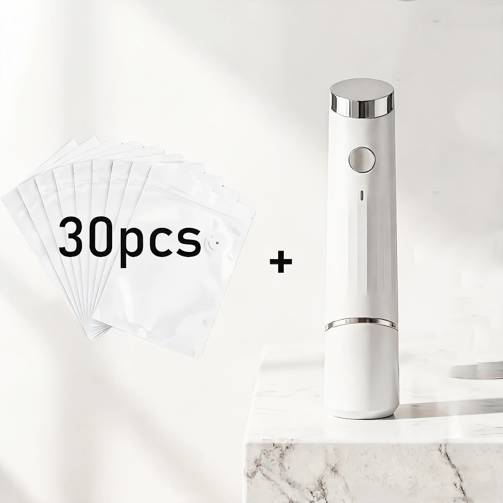 Vacuum Sealer Machine with 10 Reusable Bags ¨C Handheld Food Vacuum Sealer Kit, BPA-Free Seal Bags, Portable Meal Saver for Sous Vide & Freezer Storage