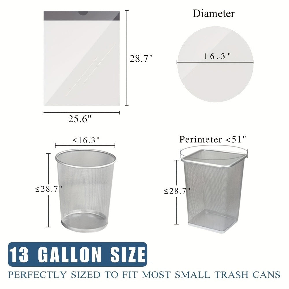 13 Gallon Drawstring Trash Bags Extra Thick Tear Resistant Leak Proof Heavy Duty Garbage Liners for Kitchen Bathroom Office Restaurant High Traffic Areas 100 Pack 200 Pack