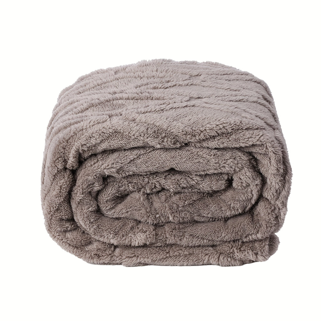 Quilted Flannel Throw Blanket ¨C 180-200gsm Soft Warm All-Season Bed Cover, 17 Patterns, Rhinestone & Checker Designs, 2 Sizes