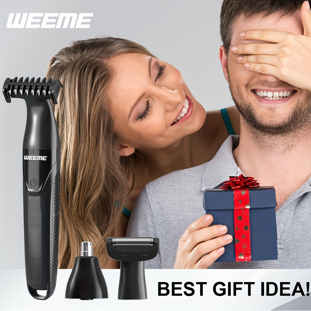 Electric Epilator & Hair Removal Device 3-in-1 for Men & Women - Painless Shaver Trimmer for Underarms Legs Arms Bikini Line Sensitive Areas, USB Rechargeable Personal Care Grooming Tool