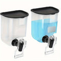 Mouthwash Dispenser Wall Mounted 2-Pack 21 oz Plastic Container - No Electricity Required, Space Saving Bathroom Organizer for Countertop Storage, Durable Refillable Liquid Soap & Rinse Dispenser