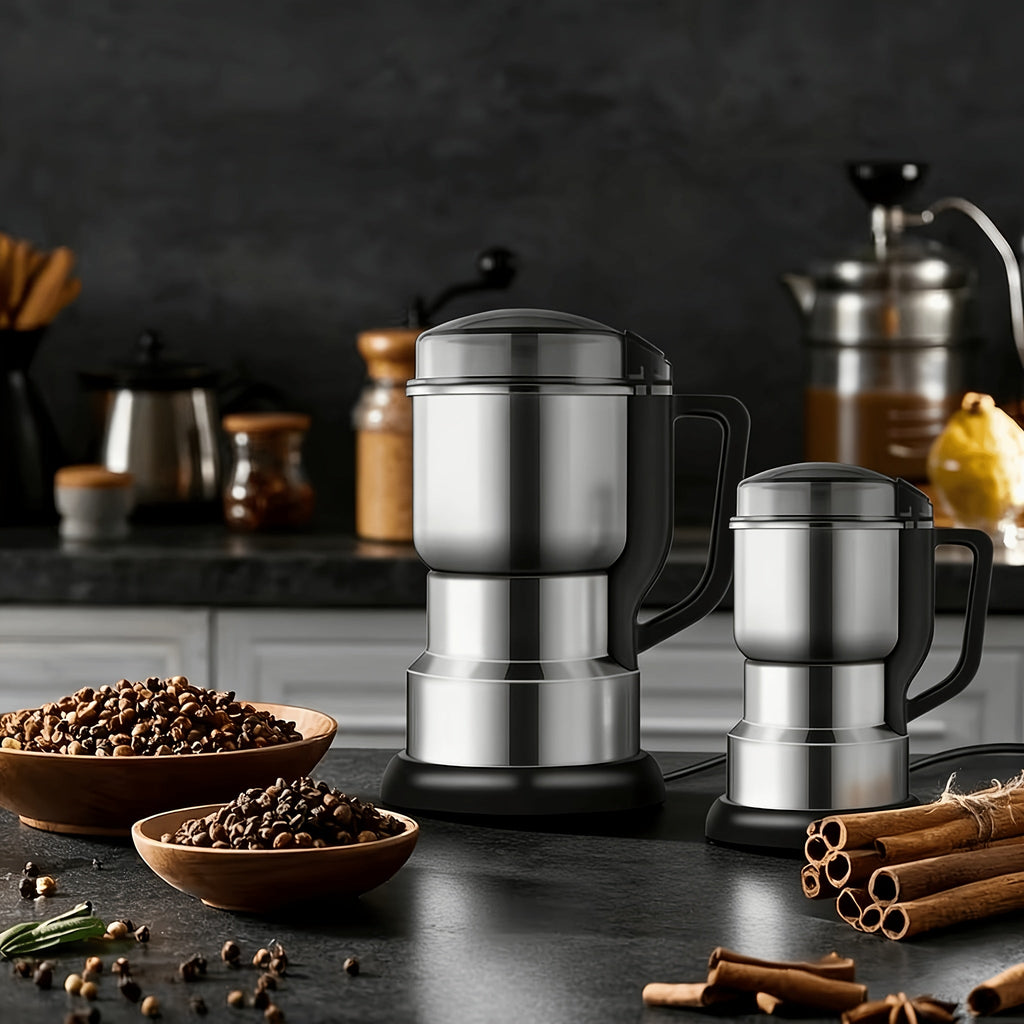 Electric Coffee Grinder 300W 25000RPM ¨C 8-Blade Stainless Steel Spice & Grain Mill for Coffee Beans, Nuts, Spices | Home, Cafe & Camping