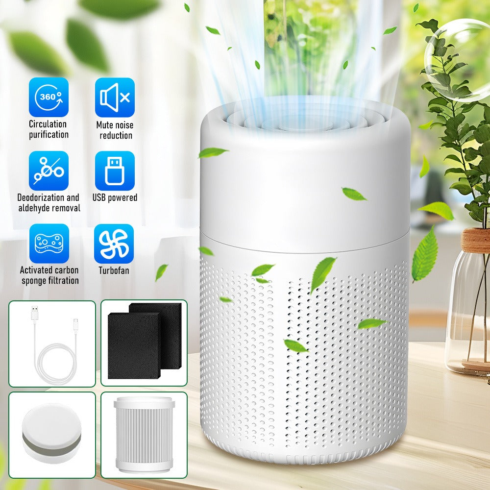 HEPA 3-in-1 Air Purifier with Air Quality Sensor & Sleep Mode | Removes Pet Odors, Allergens, Dust & Smoke | Compact Quiet Air Cleaner for Bedroom, Office & Living Room | Pet Friendly White