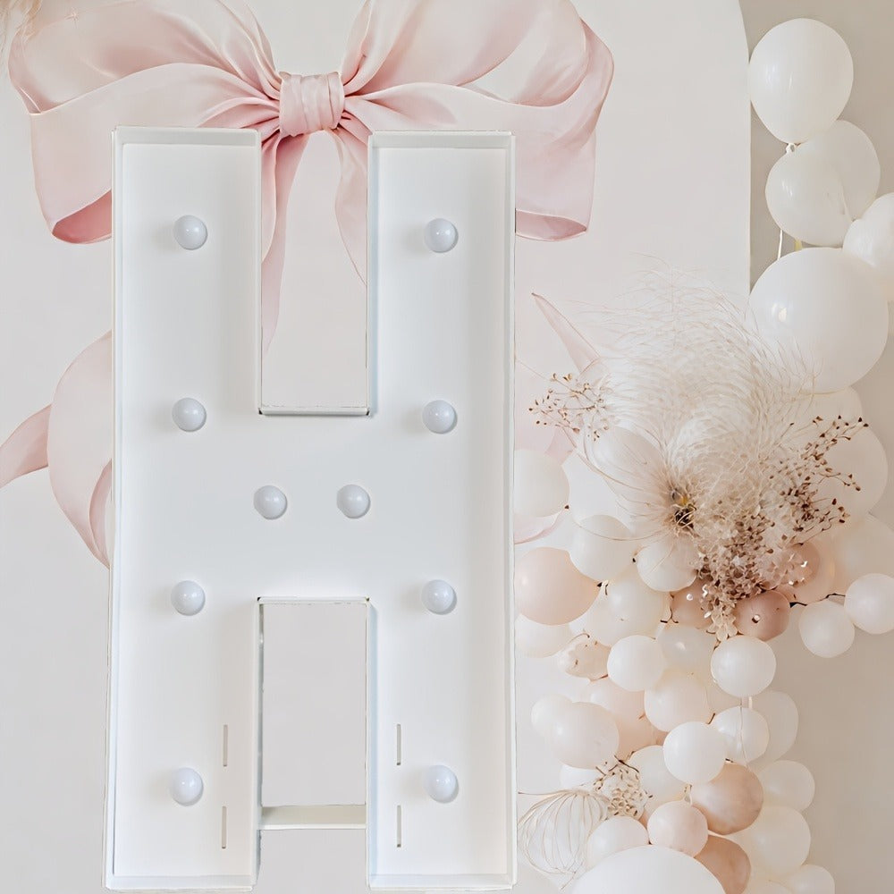 Marquee Letter Lights Warm White LED - 3FT Light Up Letters A-Z for Birthday, Anniversary, Wedding & Party Decor, Battery Powered KT Board Lighted Alphabet Signs for Wall & Indoor Display