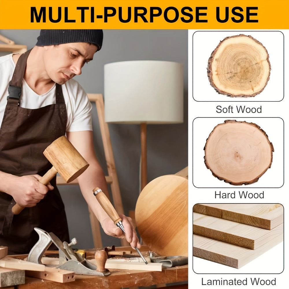 Wood Chisel Set 4pcs ¨C CR-V Steel Woodworking Chisels 6/12/18/24mm, Professional Wood Carving & Carpentry Hand Tools for Beginners and Experts