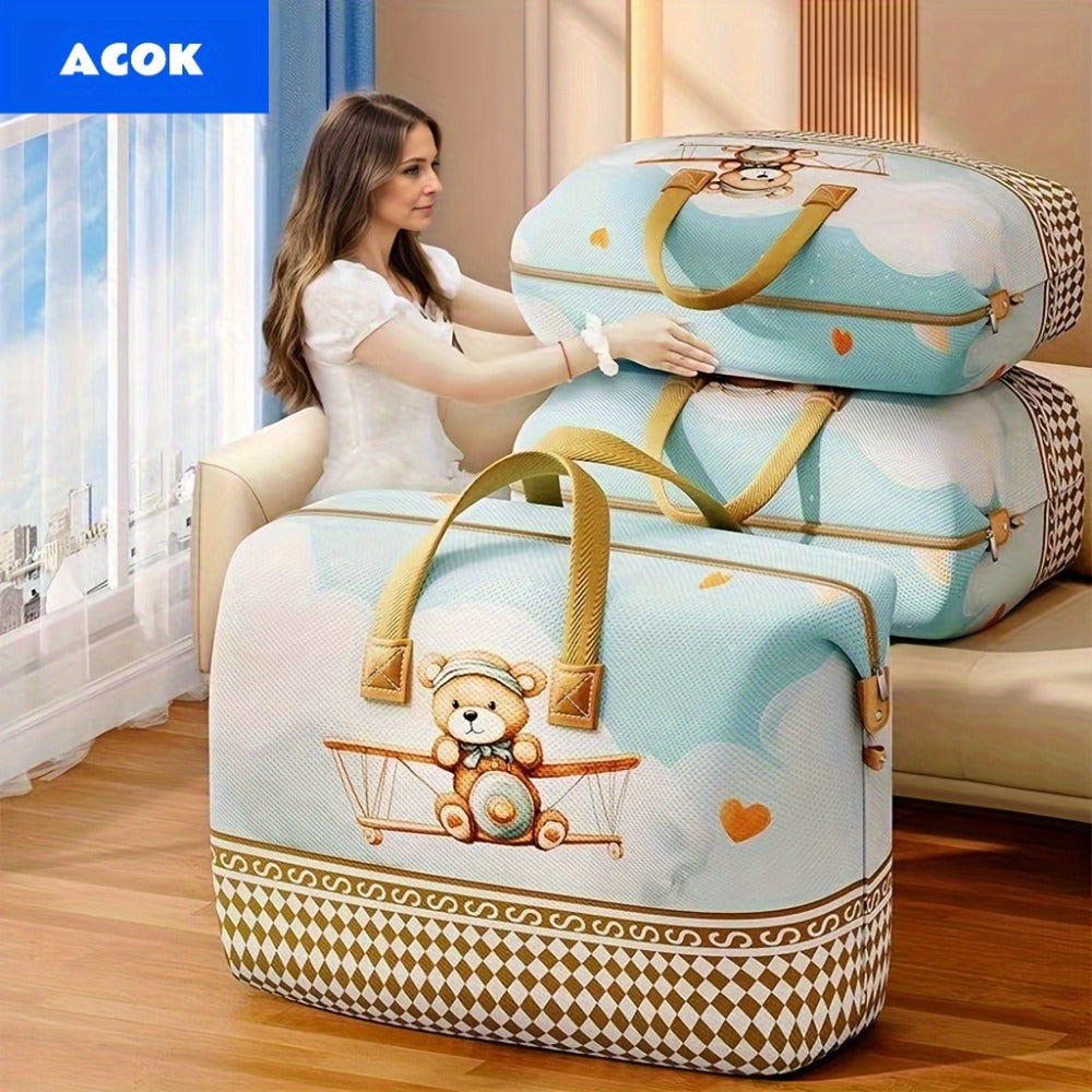 Large Capacity Moisture-Proof Storage Bag for Blankets, Clothes & Bedding ¨C Extra Large Organizer Bag for Moving, Travel & Dorm | Waterproof, Zippered, Space Saving Storage Solution
