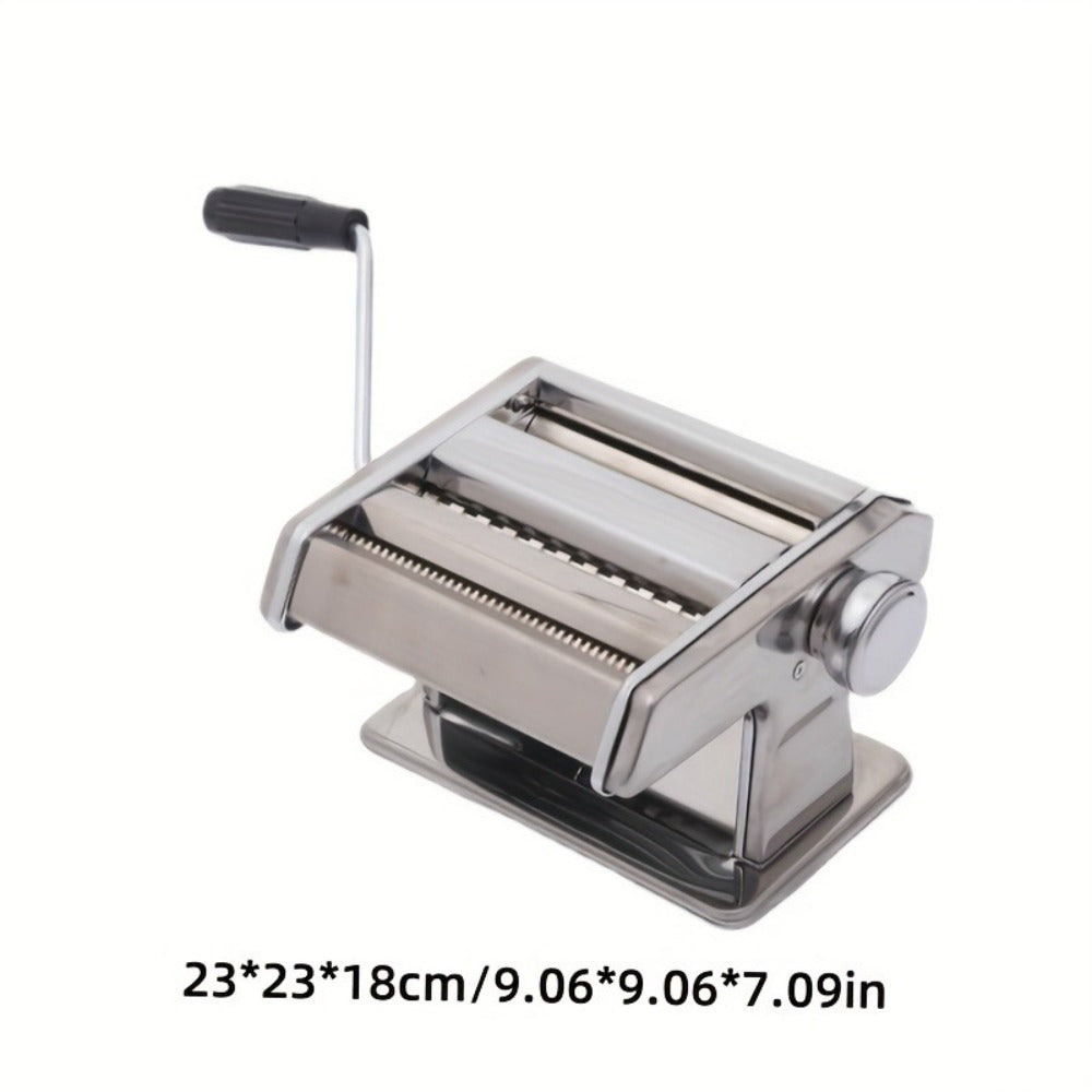Pasta Maker Machine Manual 9 Adjustable Thickness Settings Stainless Steel Pasta & Noodle Cutter for Spaghetti Fettuccine Lasagna Dumpling Wrappers - Durable Hand Crank Kitchen Tool for Homemade Pasta
