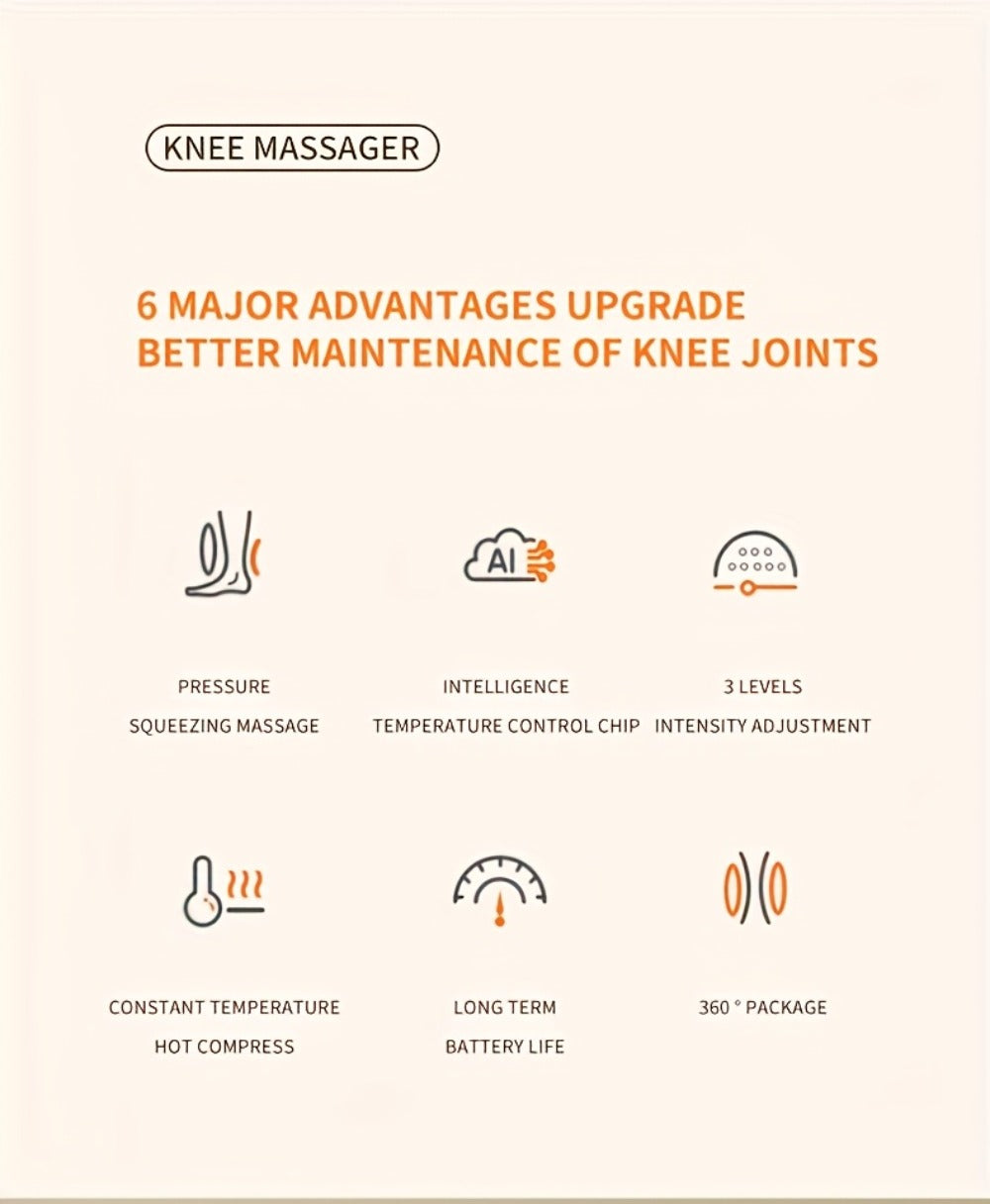 Leg Massager with Heat ¨C Full Leg Air Compression Massager, 4 Modes Wireless Charging, Large Display, Breathable Wrap for Thighs, Shins, Knees, Ankles & Feet, Relief for Swelling, Circulation & Fatigue