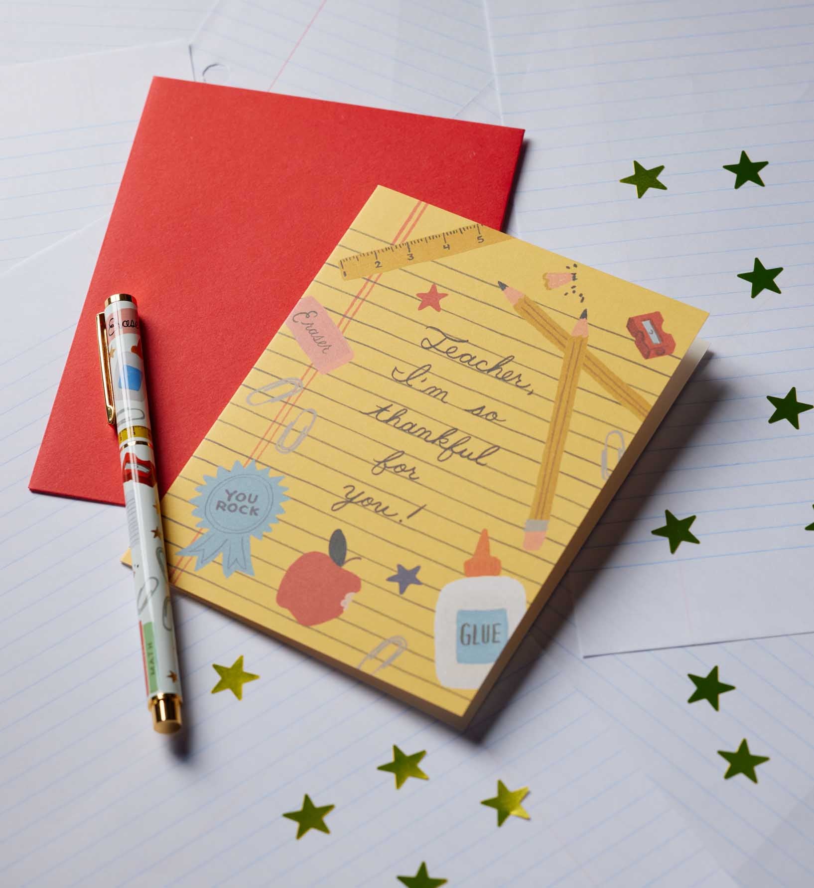 Thankful For Teacher Thank You Card - Single Card
