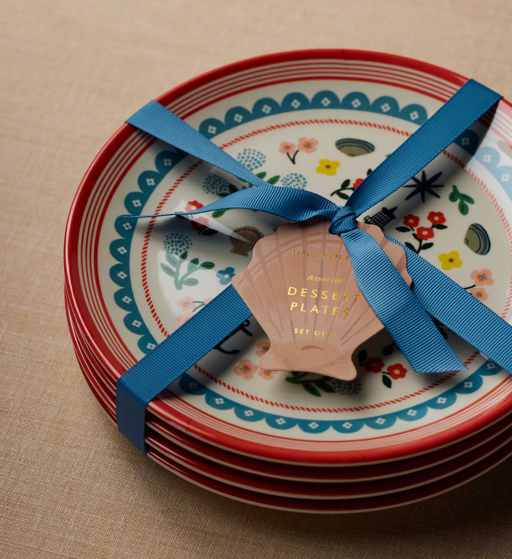 Melamine Assorted Dessert Plates - Seaside