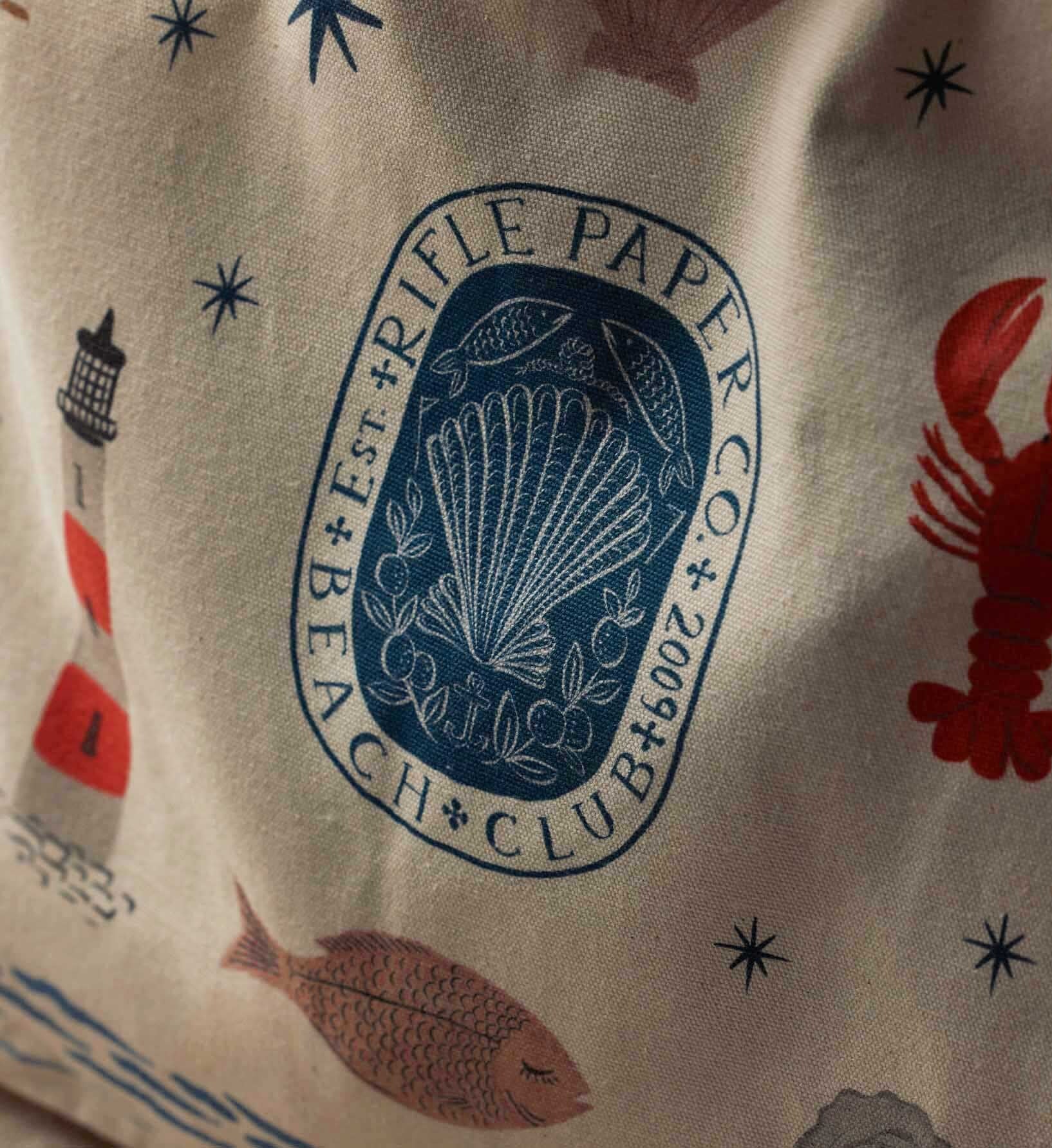 East West Canvas Tote Bag - Seaside