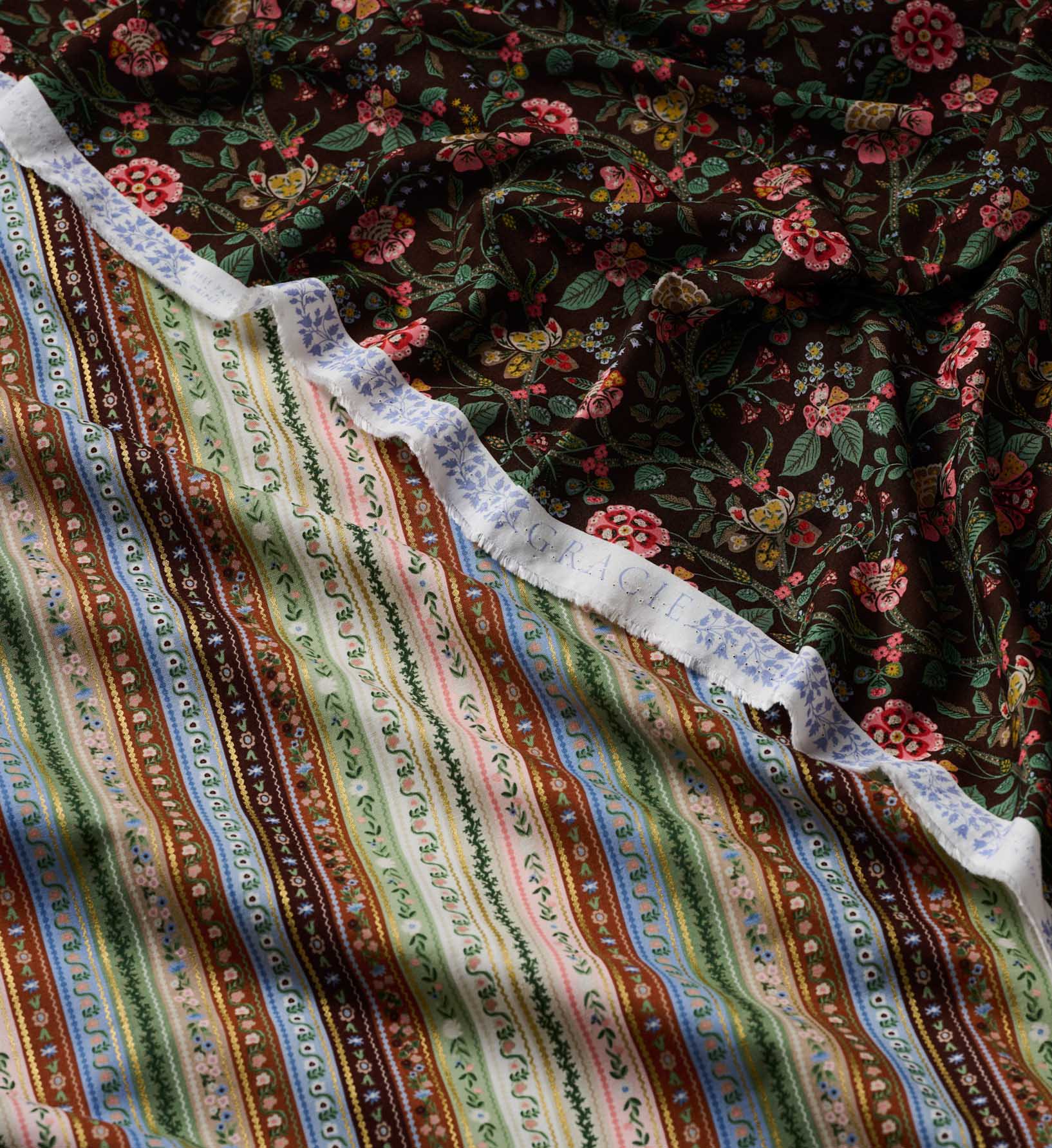 Gracie Cotton Fabric - Cocoa